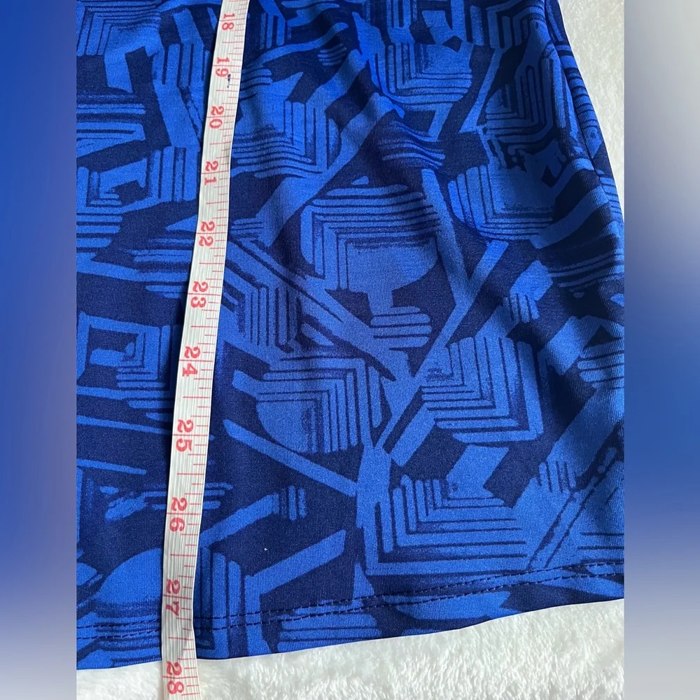 Antthony Blue Print Women’s Split Neck Top Sz L - Picture 6 of 6